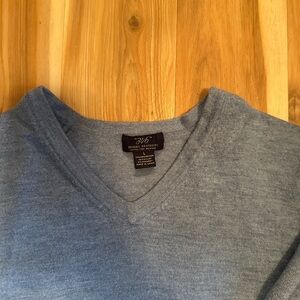 Brooks Brothers Blue V-Neck Sweater